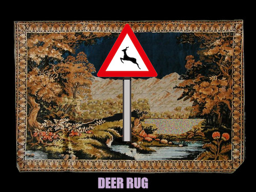 Cartoon: Deer Rug... (medium) by berk-olgun tagged deer,rug