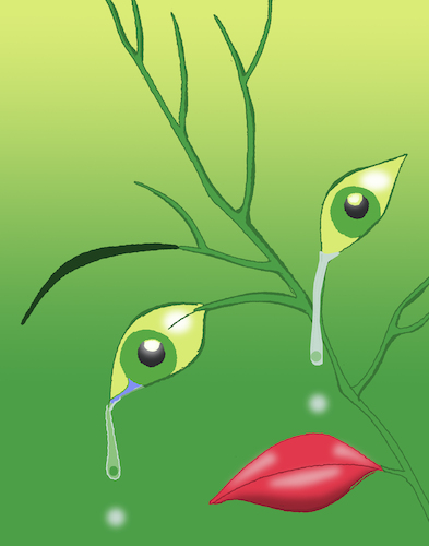 Cartoon: Dew Tears... (medium) by berk-olgun tagged dew,tears