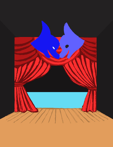Cartoon: Dolphin Theater... (medium) by berk-olgun tagged dolphin,theater
