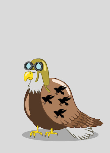Cartoon: Eagle vs Falcon... (medium) by berk-olgun tagged eagle,vs,falcon