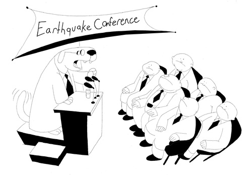 Cartoon: Earthquake Conference... (medium) by berk-olgun tagged earthquake,conference