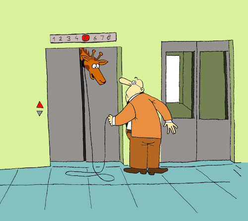 Cartoon: Elevator... (medium) by berk-olgun tagged elevator