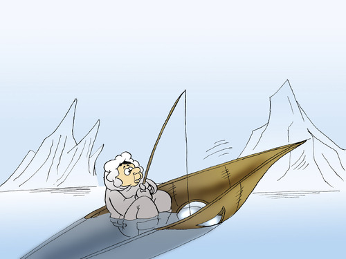 Cartoon: Eskimo... (medium) by berk-olgun tagged eskimo