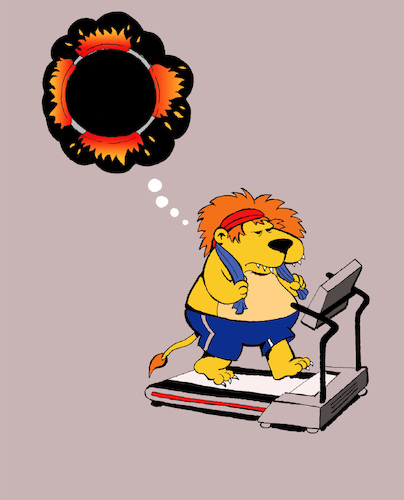 Cartoon: Fat Lion... (medium) by berk-olgun tagged fat,lion