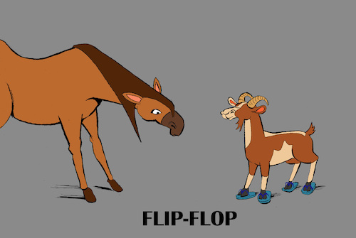 Cartoon: Flip-Flop... (medium) by berk-olgun tagged flip,flop