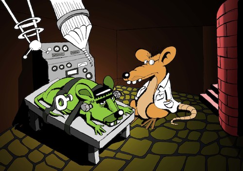 Cartoon: Frankenmouse... (medium) by berk-olgun tagged frankenmouse