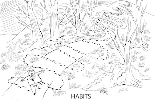 Cartoon: Habits... (medium) by berk-olgun tagged habits