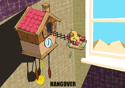 Cartoon: Hangover... (medium) by berk-olgun tagged hangover