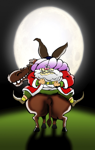 Cartoon: Hodjas Donkey... (medium) by berk-olgun tagged hodjas,donkey