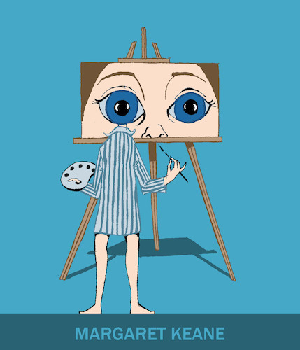 Cartoon: Margaret Keane... (medium) by berk-olgun tagged margaret,keane