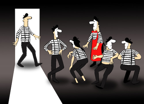 Cartoon: Mime Bar... (medium) by berk-olgun tagged mime,bar