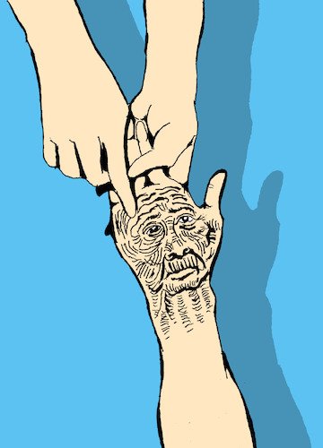 Cartoon: Palmistry... (medium) by berk-olgun tagged palmistry