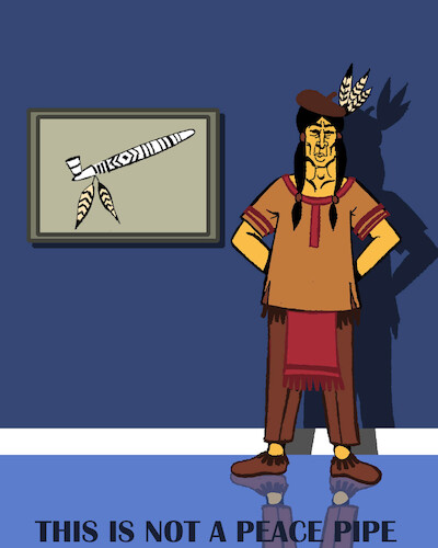 Cartoon: Peace Pipe... (medium) by berk-olgun tagged peace,pipe