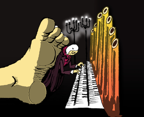 Cartoon: Phantom of the Opera... (medium) by berk-olgun tagged phantom,of,the,opera