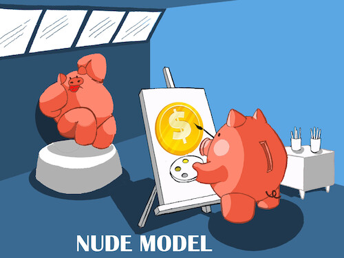 Cartoon: Pig Money Box... (medium) by berk-olgun tagged pig,money,box