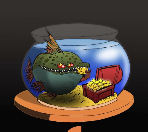 Cartoon: Piranha... (medium) by berk-olgun tagged piranha