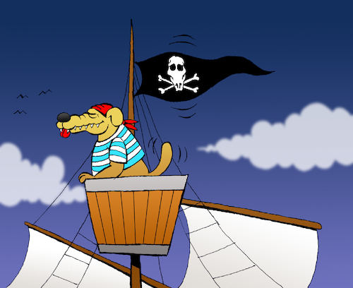 Cartoon: Pirate Dog... (medium) by berk-olgun tagged pirate,dog
