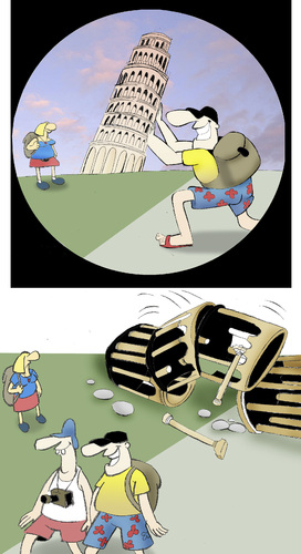 Cartoon: PISA... (medium) by berk-olgun tagged pisa