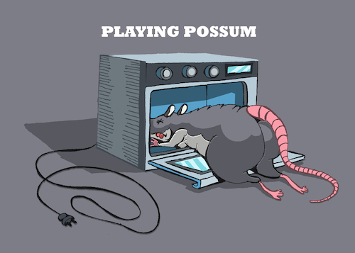 Cartoon: Play Dead... (medium) by berk-olgun tagged play,dead