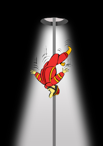 Cartoon: Pole Dance... (medium) by berk-olgun tagged pole,dance