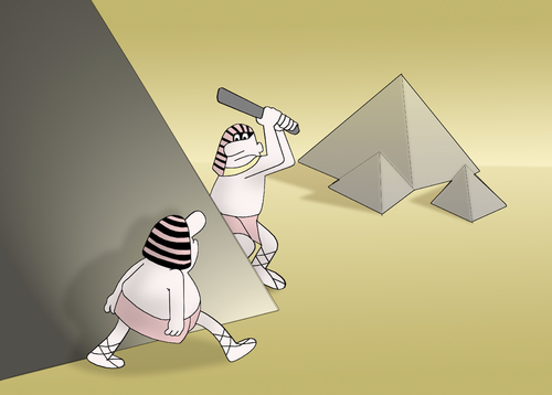 Cartoon: Pyramid.. (medium) by berk-olgun tagged pyramid