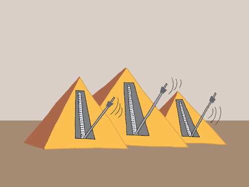 Cartoon: Pyramids... (medium) by berk-olgun tagged pyramids