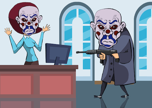 Cartoon: Robbery... (medium) by berk-olgun tagged robbery
