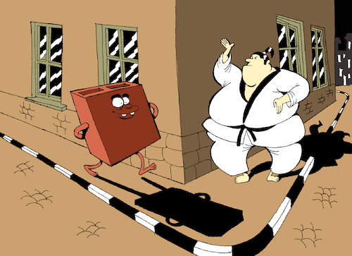 Cartoon: Roof Tile... (medium) by berk-olgun tagged roof,tile