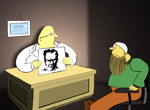 Cartoon: Rorschach Test... (medium) by berk-olgun tagged rorschach,test