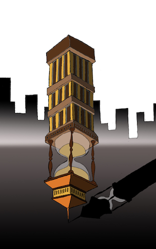Cartoon: Sand Clock Tower... (medium) by berk-olgun tagged sand,clock,tower