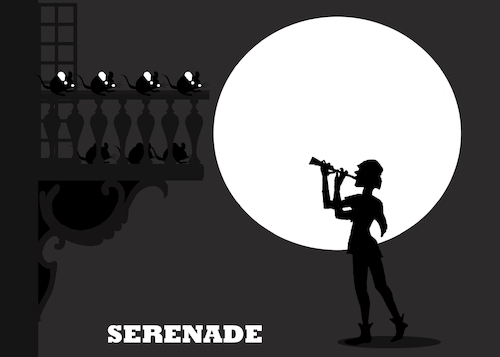Cartoon: Serenade... (medium) by berk-olgun tagged serenade