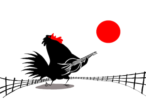 Cartoon: Serenade... (medium) by berk-olgun tagged serenade