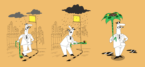 Cartoon: Snake vs Umbrella... (medium) by berk-olgun tagged snake,vs,umbrella