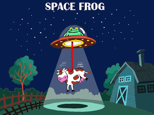 Cartoon: Space Frog... (medium) by berk-olgun tagged space,frog