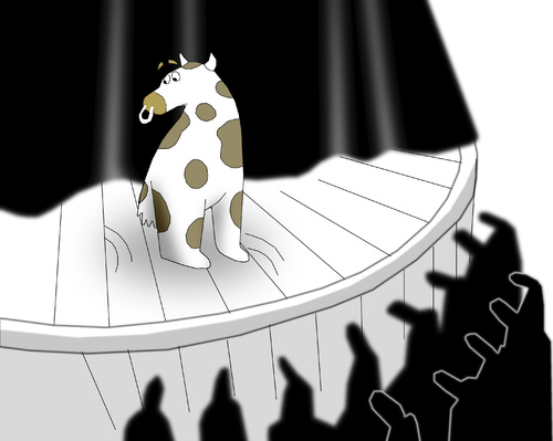 Cartoon: Stage Fright.. (medium) by berk-olgun tagged stage,fright