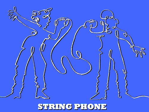Cartoon: String Phone... (medium) by berk-olgun tagged string,phone