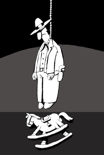 Cartoon: Suicide of Cowboy... (medium) by berk-olgun tagged suicide,of,cowboy