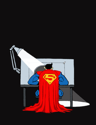 Cartoon: Superdesk... (medium) by berk-olgun tagged superdesk