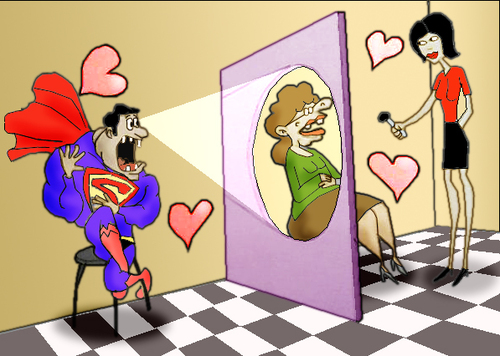 Cartoon: Superman in trouble.. (medium) by berk-olgun tagged superman