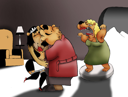 Cartoon: Taxidermy... (medium) by berk-olgun tagged taxidermy