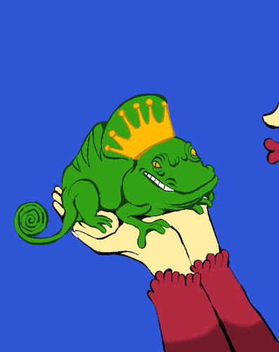 Cartoon: The Chameleon Prince... (medium) by berk-olgun tagged the,chameleon,prince