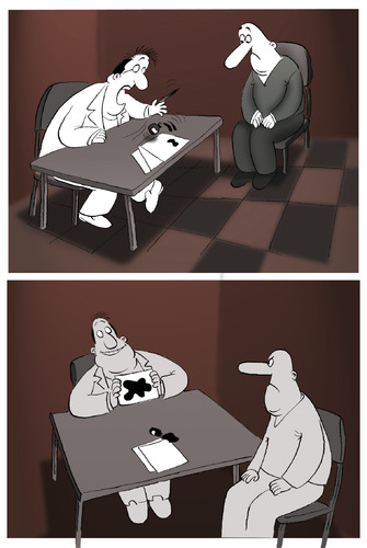 Cartoon: The Rorschach Test... (medium) by berk-olgun tagged test,rorschach,the