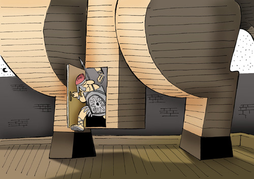 Cartoon: The Trojan Legend... (medium) by berk-olgun tagged the,trojan,legend