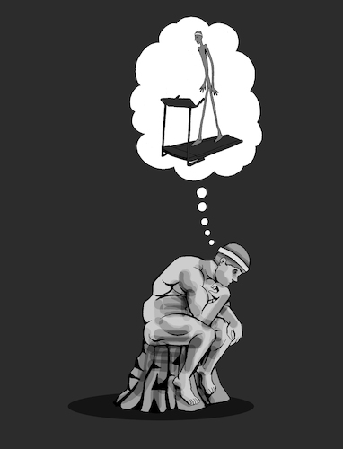 Cartoon: Thinking Man... (medium) by berk-olgun tagged thinking,man