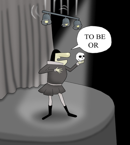 Cartoon: TO BE OR.. (medium) by berk-olgun tagged to,be,or