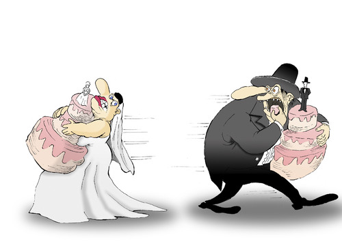 Cartoon: Wedding... (medium) by berk-olgun tagged wedding