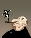 Cartoon: Alfred Hitchcock.. (small) by berk-olgun tagged alfred hitchcock