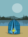 Cartoon: Birdcage... (small) by berk-olgun tagged birdcage