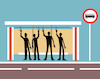 Cartoon: Bus Stop... (small) by berk-olgun tagged bus,stop