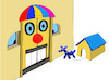 Cartoon: Clown House... (small) by berk-olgun tagged clown,house